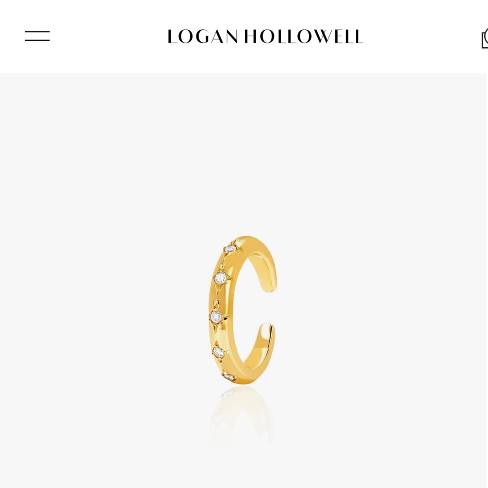 Ear Cuff. Gold with diamonds. Brand new never worn.